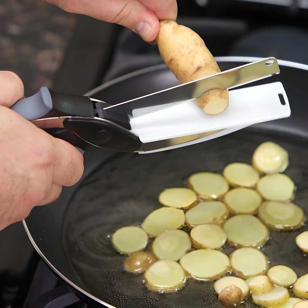 2-in-1 Clever Cutter slicing vegetables (FREE DELIVERY + 60% OFF)