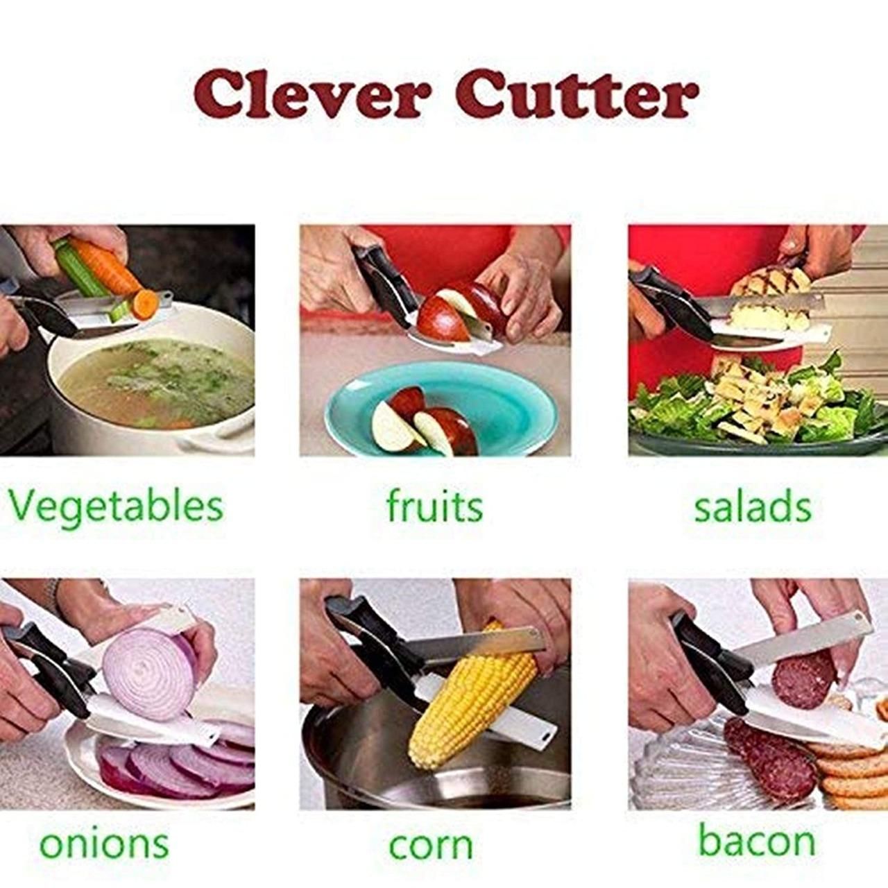 2-in-1 Clever Cutter slicing vegetables (FREE DELIVERY + 60% OFF)