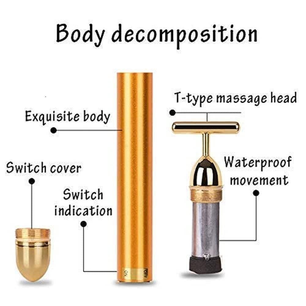 24K Gold Energy Beauty Bar Electric Facial Massage Roller ( 65% OFF + FREE SHIPPING )